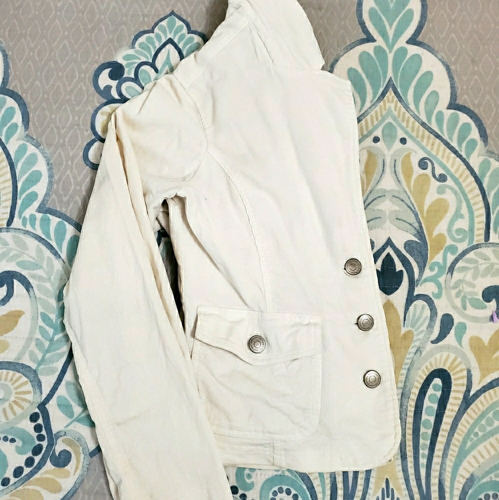 LP Couture off-white corduroy blazer